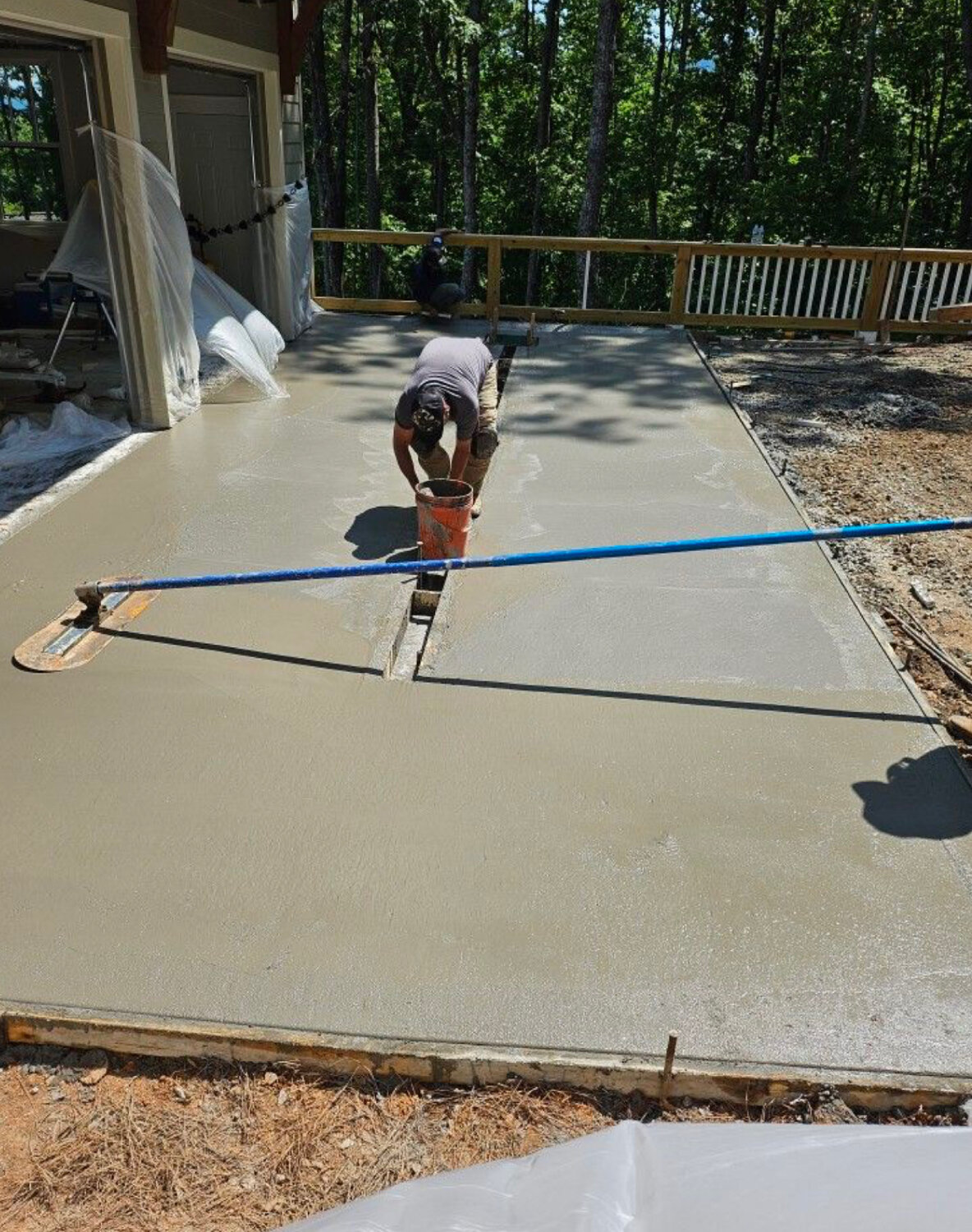 concrete driveway, ���������� ��������������, concrete pouring, concrete slab, ���������������� ������������