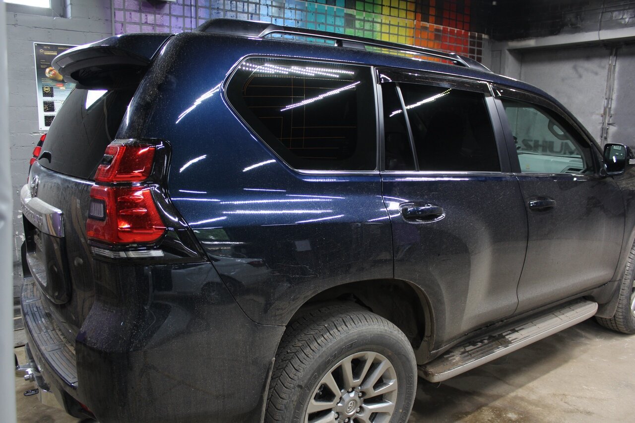 toyota land cruiser, toyota land cruiser prado, тойота прадо поцарапал, toyota land cruiser 150 r20, тонированный хром на тойота прадо 150