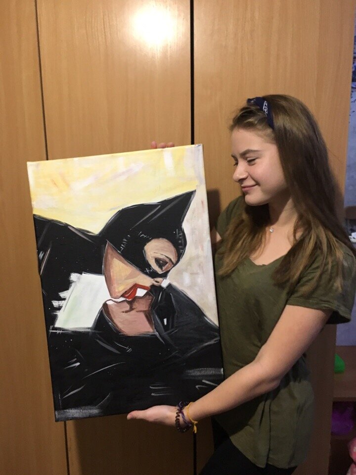 картина, живопись, искусство рисунка, art, девочка