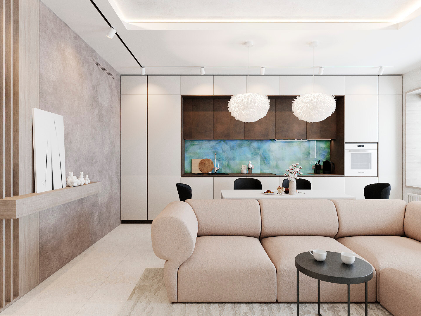 дизайн интерьера, интерьер, гостиная, кухнягостинная в современном стиле, дизайн квартир