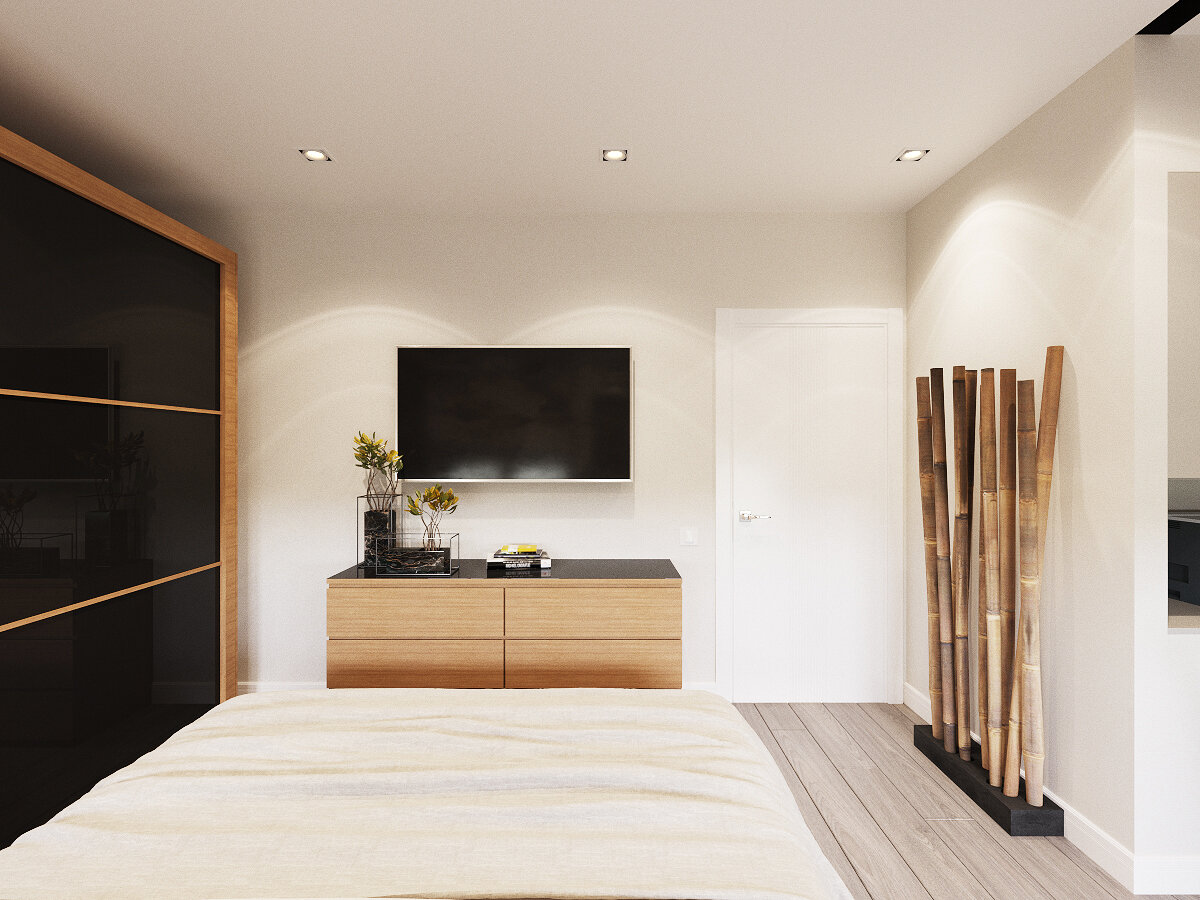 дизайн интерьера, дизайн спальни, спальня с гардеробной лофт, интерьер, спальня дома