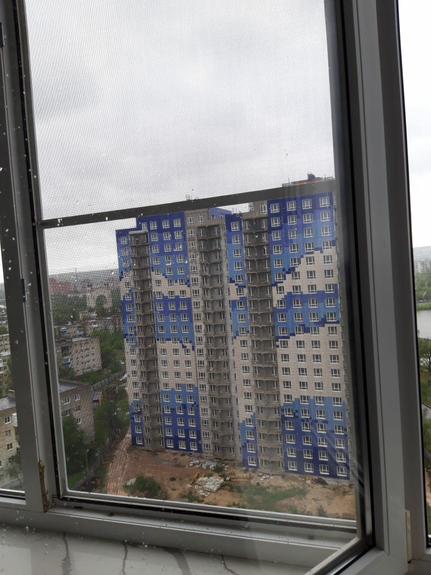 окна, жилой комплекс, москитная сетка, новостройки из окна, квартира