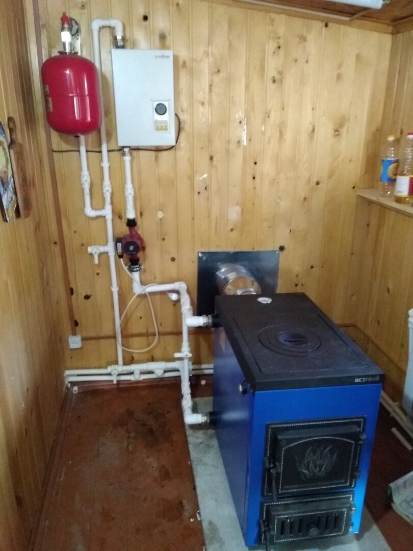 электрокотел в бытовке, отопление загородного дома, котёл куппер 18 разводка, котельная в деревянном доме, комбинированное отопление электричеством и твердым топливом