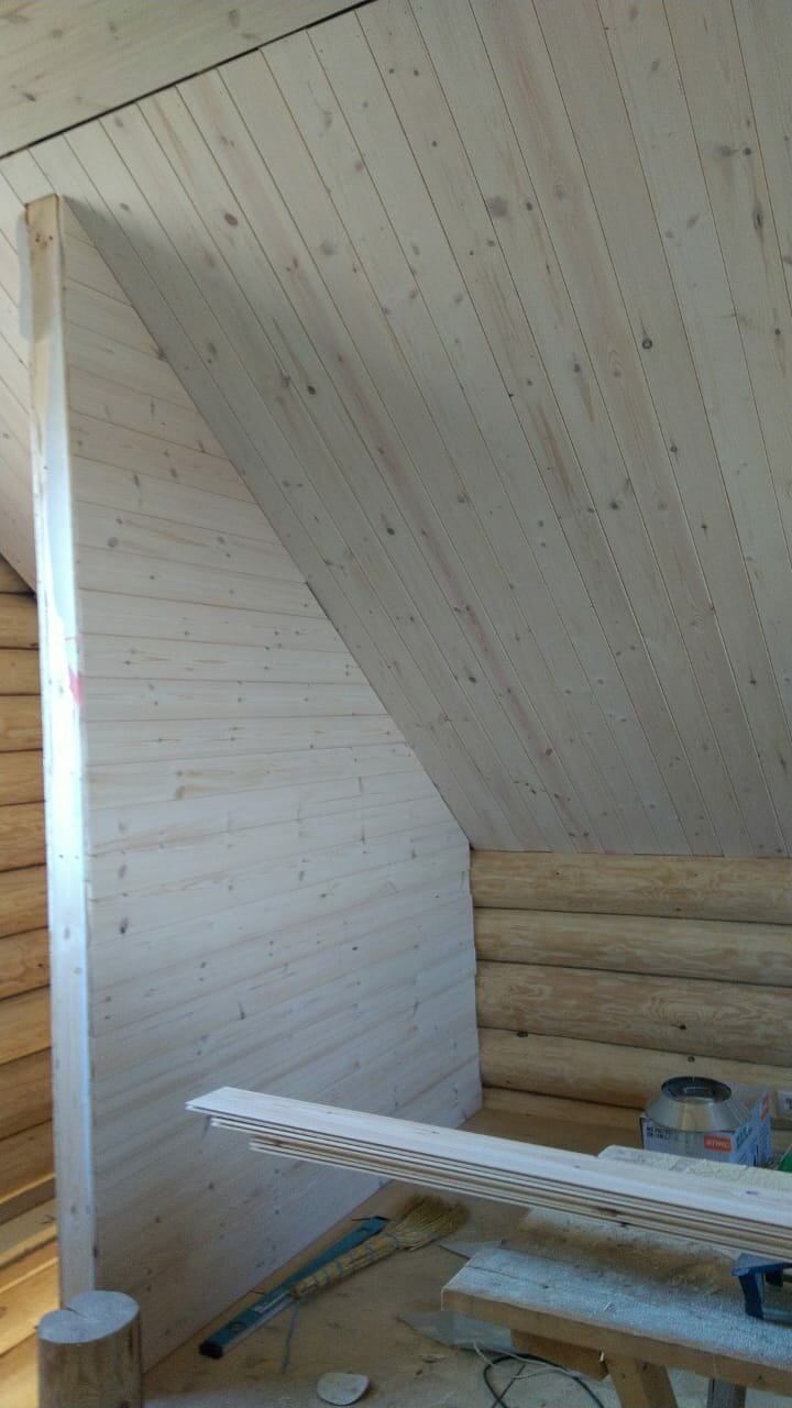 Сруб отделка крыши вагонкой - 82 фото