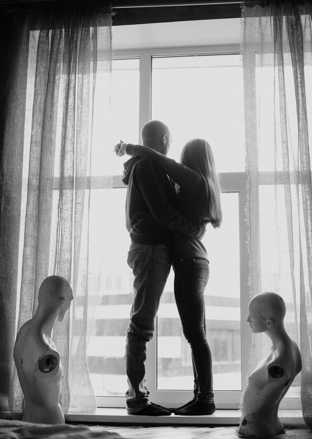 люди, фотосессия, мальчик, девочка, размытое изображение