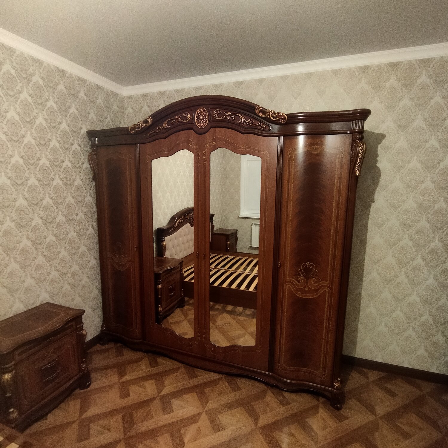 спальня аллегро 2д1 орех, мебель, румынская мебель спальный гарнитур карина, спальный гарнитур, спальный гарнитур флоренция