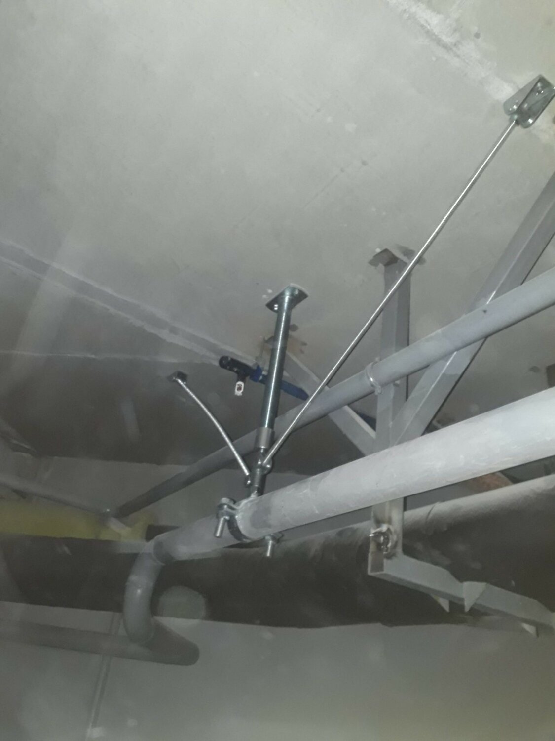 ueropelec clarifier bridge электропитание, системы вентиляции, крепление трубопровода к балкам снизу, монтаж, вентиляционные системы