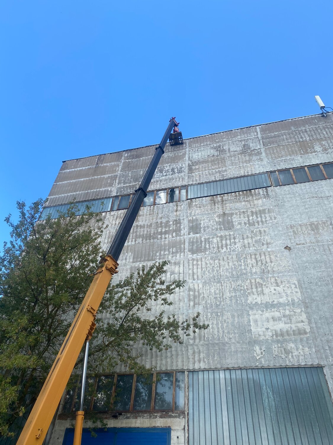 здание, фасад, строительная техника, промышленное здание, строительства