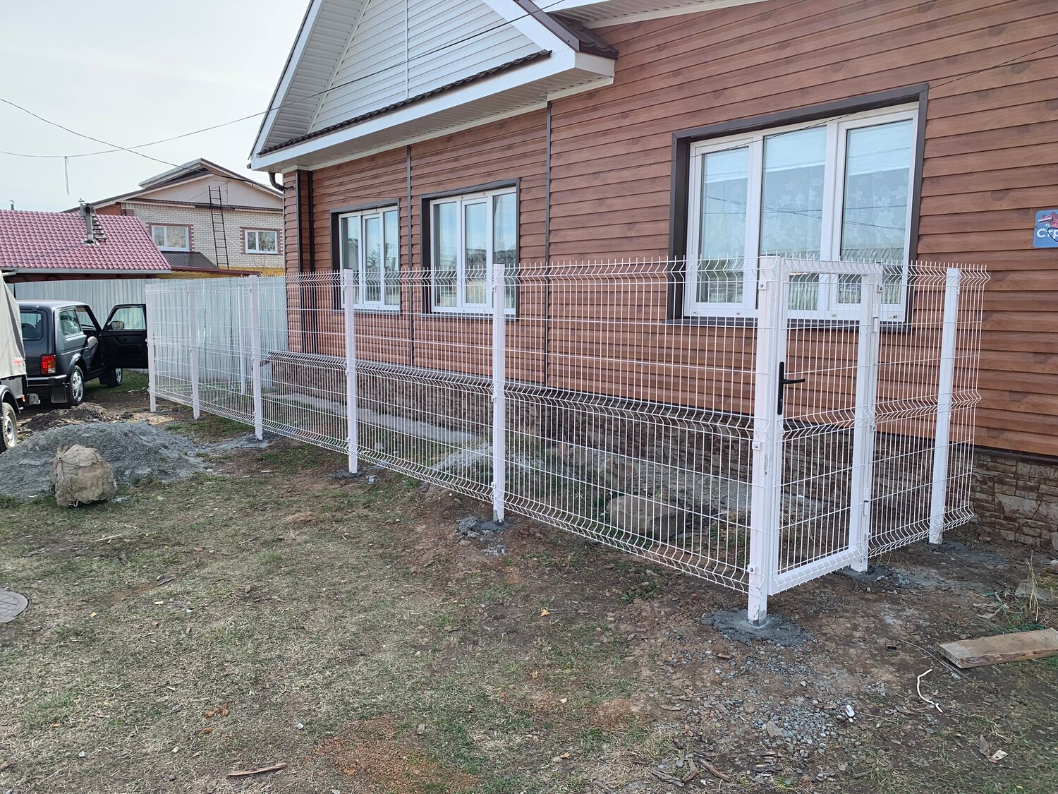 забор, забор сетка рабица, ограждение забор, забор из сетки рабицы секционный, ограждение