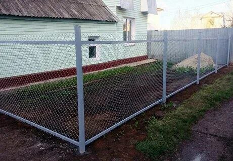 забор из сетки рабица, забор из сетки рабицы, забор из сетки рабицы секционный, ограждения из сетки рабицы (секция 3300*2100), сетка рабица забор