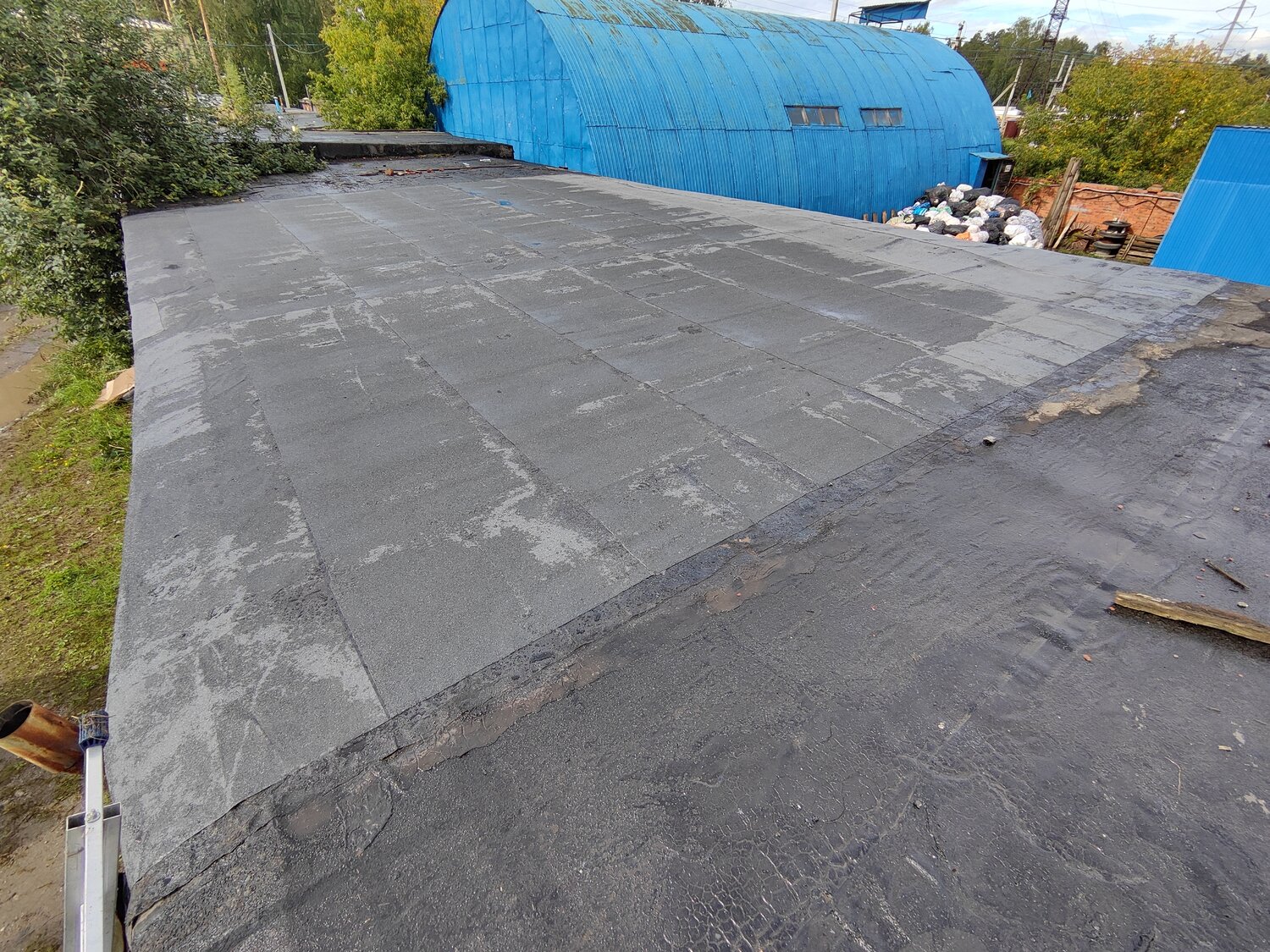 рулонная кровля, кровля гаража, гидроизоляция кровли, кровля наплавляемая, ремонт кровли