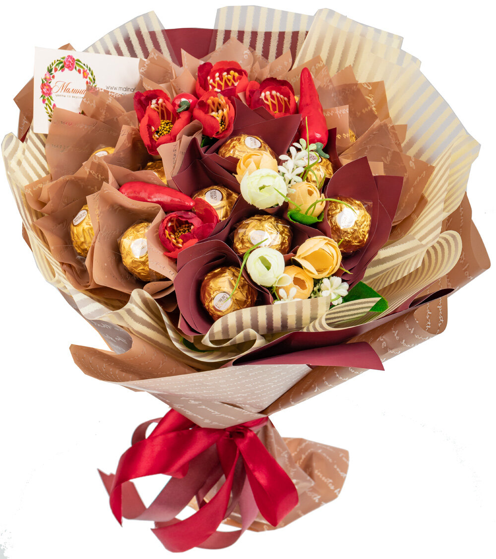 Букет из конфет в Арамиле: 19 флористов с отзывами и ценами на ЯндексУслугах.