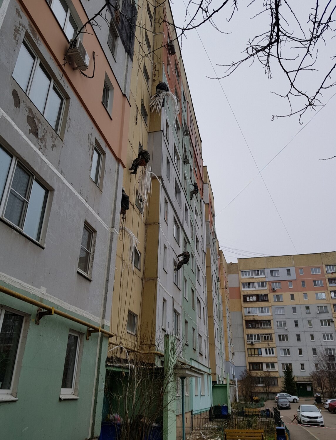 москва большой спасоглинищевский переулок, здание, жилой дом, фасад многоэтажного дома, многоквартирный дом