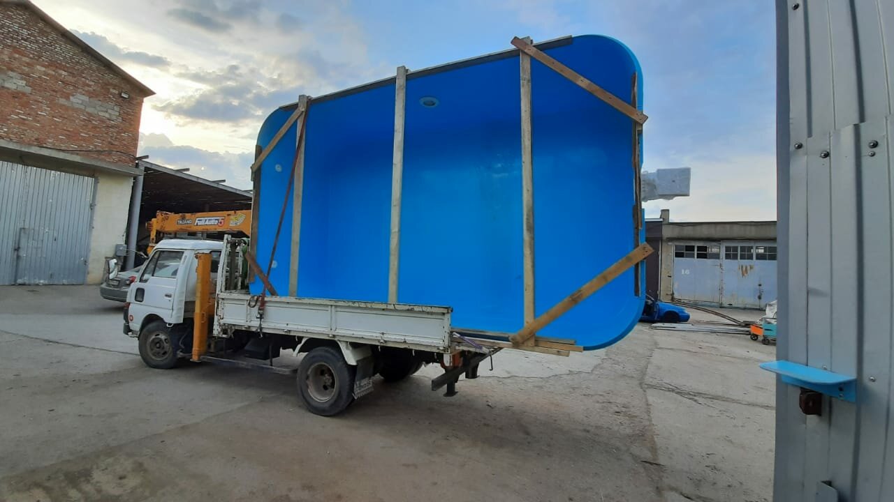 грузовой автомобиль, газель, бассейн из полипропилена, газ газель 3302, грузовые авто
