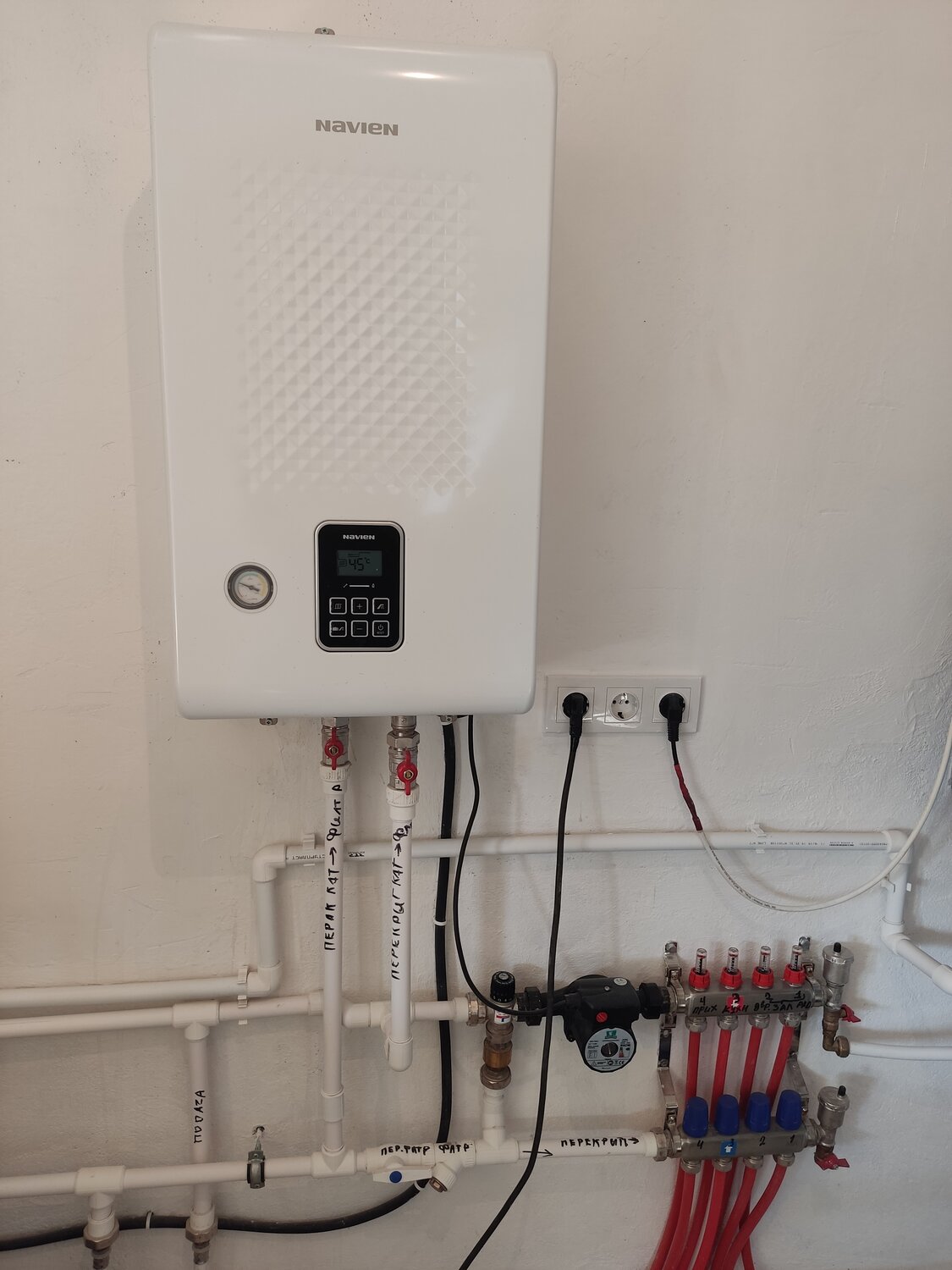 монтаж котельной, электрический котел, монтаж котла, navien котел, монтаж отопления
