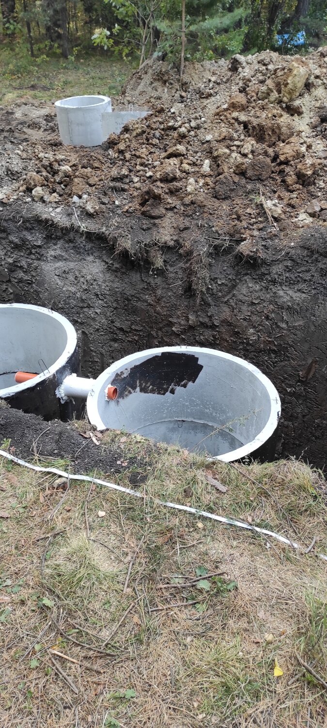 монтаж септика, септики, установка септика, септик канализация, септик из бетонных колец