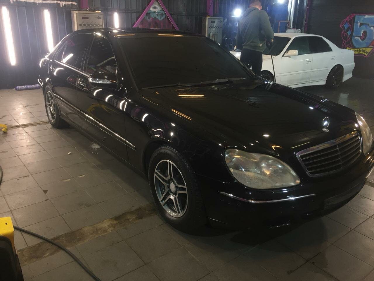 mercedes-benz s-класс, mercedes-benz, мерседес w220 черный, мерседес 220 s 500 long 2005, мерседес s220 рестайлинг
