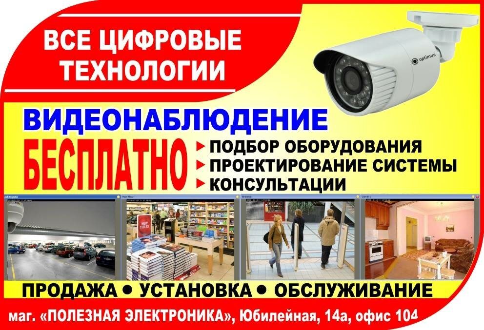 Визитки видеонаблюдение образцы