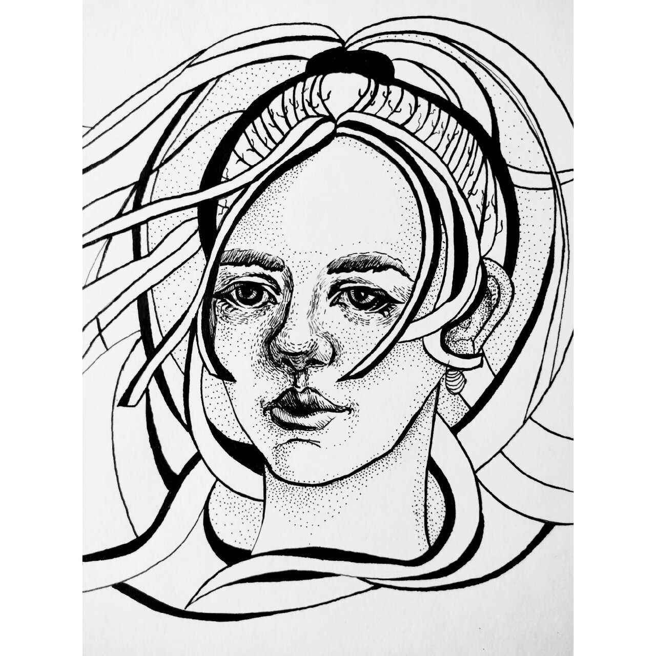 рисунки эскизы, портреты, эскизы, портрет нади рушевой лицо, художественные рисунки