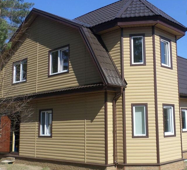 сайдинг деке люкс блок хаус, сайдинг docke карамель, сайдинг, сайдинг docke, стальной сайдинг