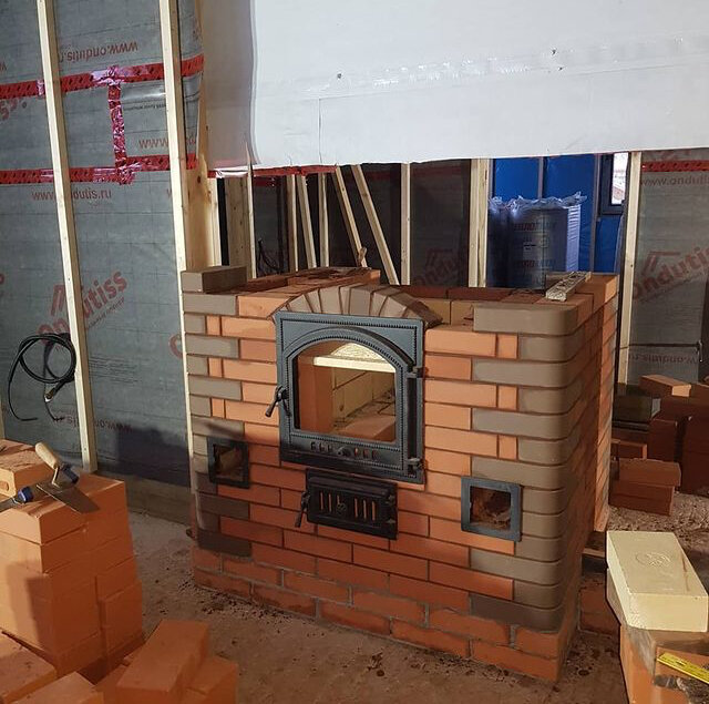 печник, печь кузнецова ртик 5, печь шведка с камином, печь с камином е.докторова, печь три в одном