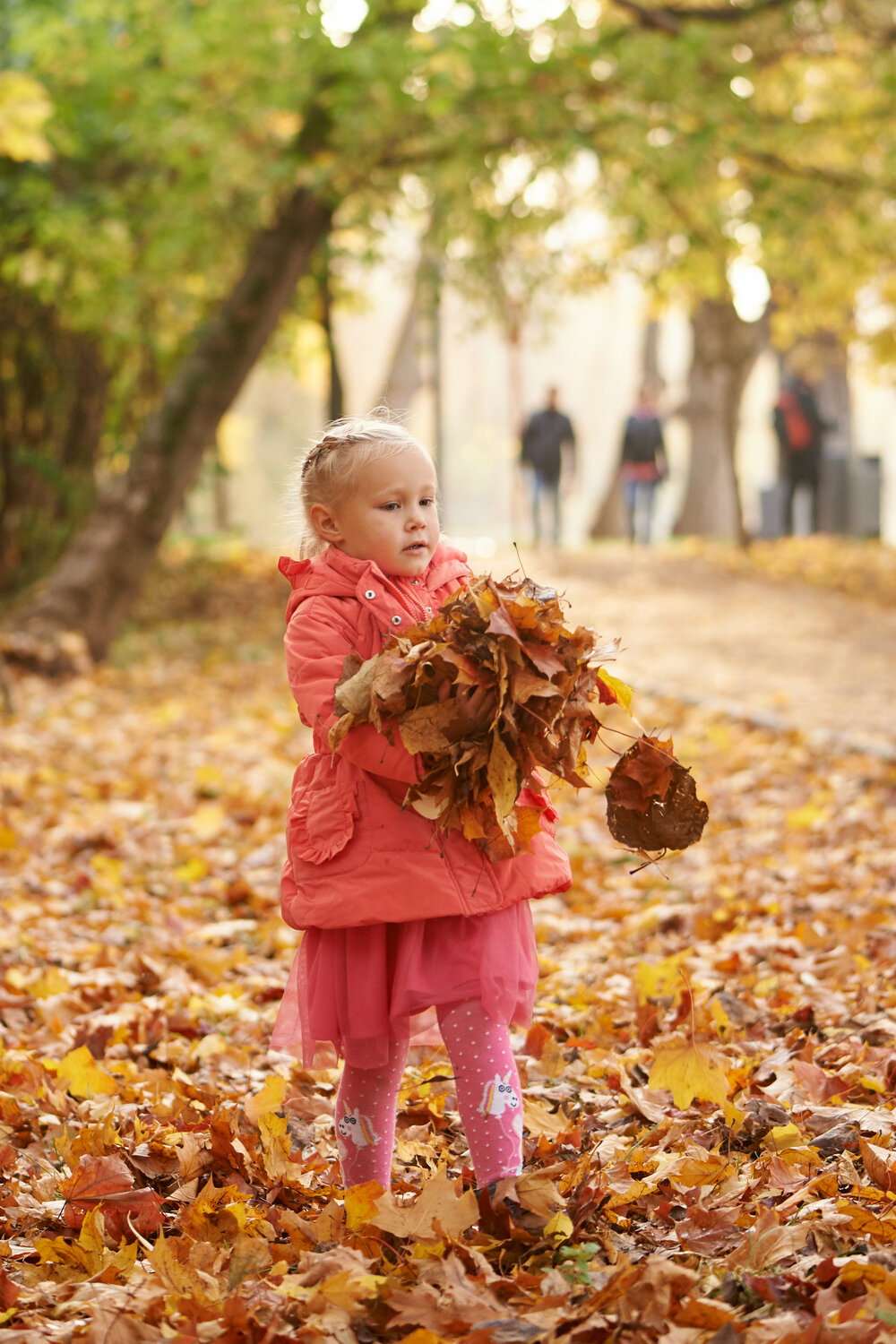 осенняя фотосессия, осень дети, маленькая девочка с желтыми листьями, осень, осень листья