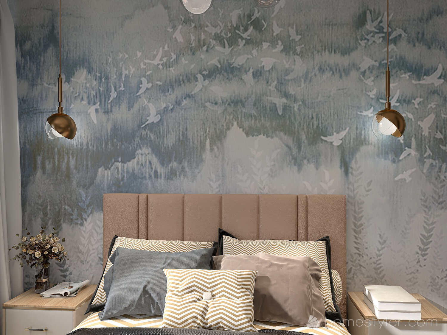 декор спальни, панно affresco trend art ab477 col1, стены в спальне, дизайн спальни, дизайн интерьера