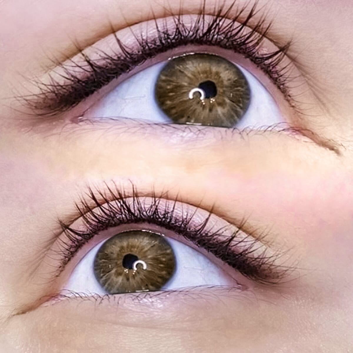 Межресничный татуаж глаз фото до и после