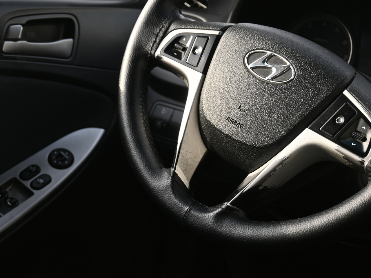 hyundai solaris, руль хендай i30, руль hyundai solaris 2015, черный хендай солярис, Hyundai Elantra V (MD) Рестайлинг