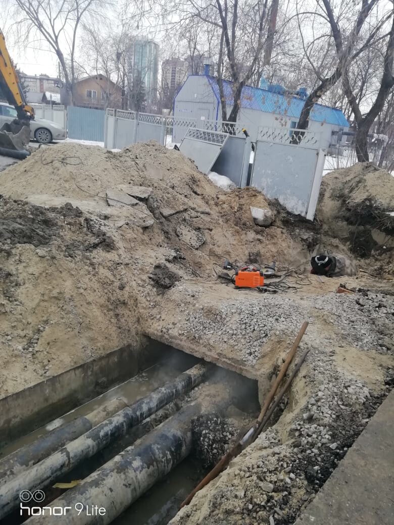 ремонт теплотрассы, ремонт теплотрассы во владимире, трубы теплотрассы, теплосеть, теплотрасса на участке