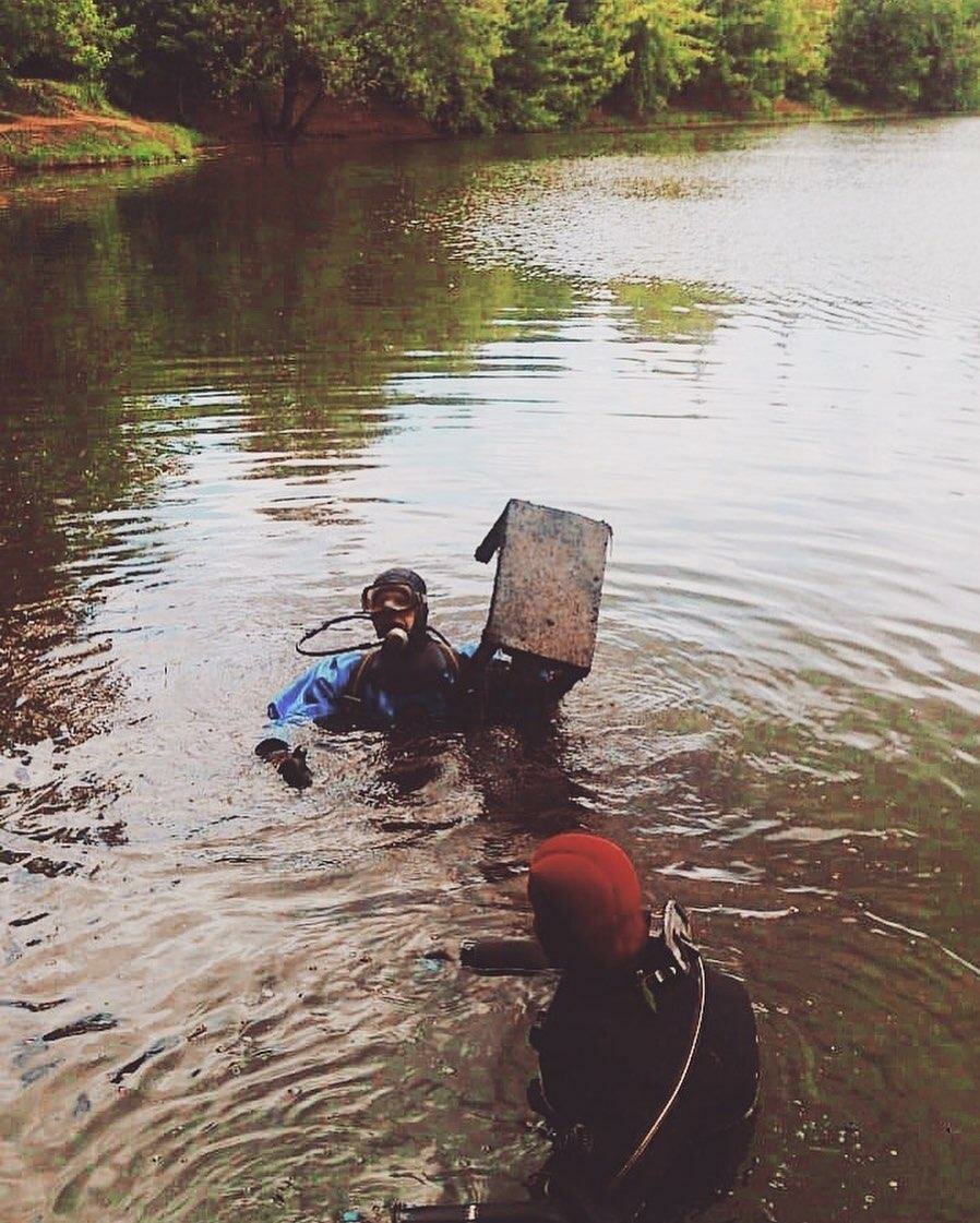 на реке, пруд, водоём, человек, озер
