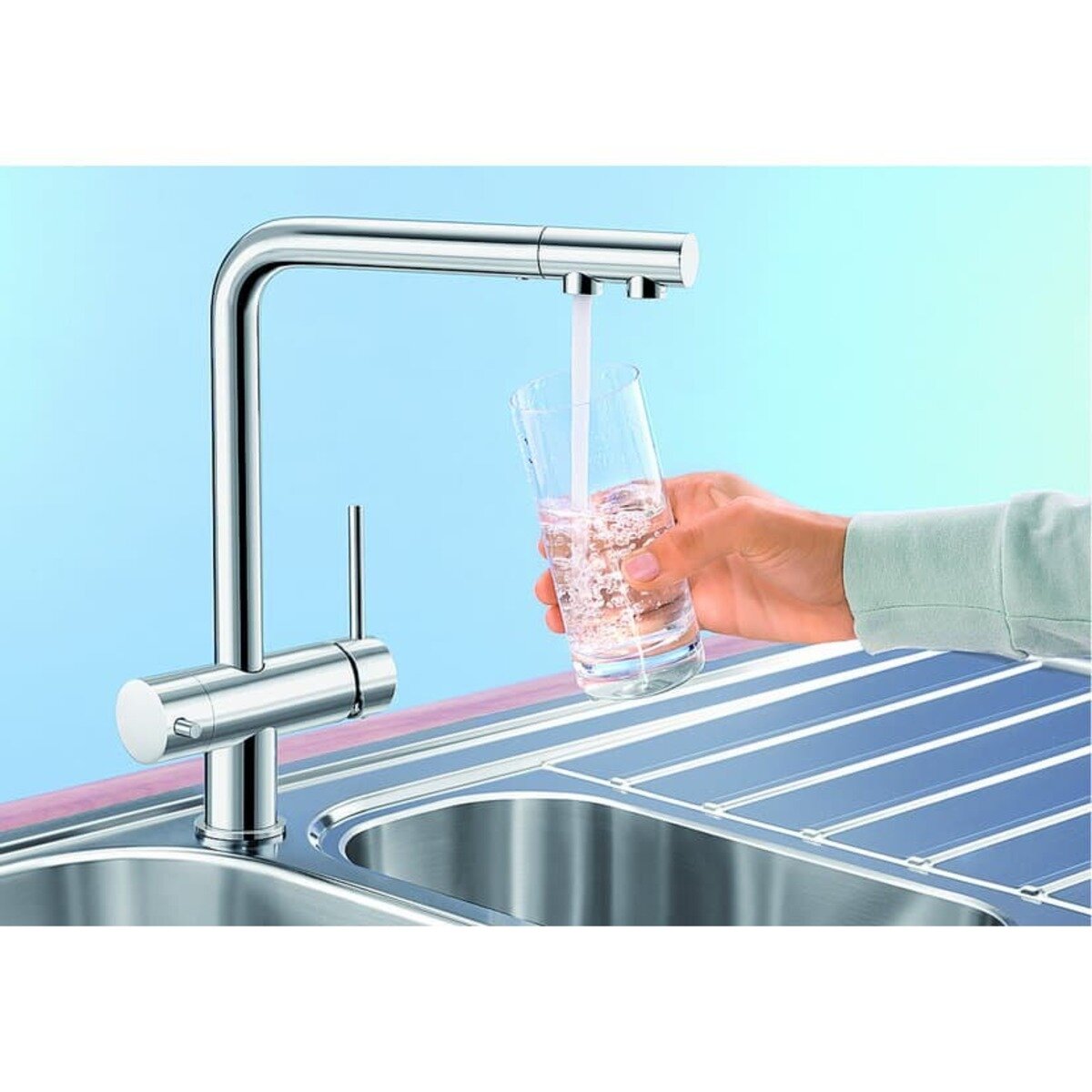смеситель blanco fontas ii хром, смеситель blanco fontas ii, смеситель blanco fontas, смеситель blanco fontas ii 525137 для кухонной мойки, blanco fontas ii 525137