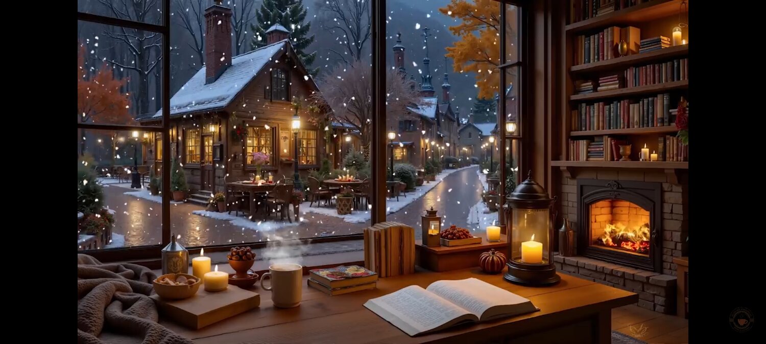 cozy coffee shop ambience, ������������ ������������������, ������������ ������������ cozy ambience, ������������ ����������������, cozy winter