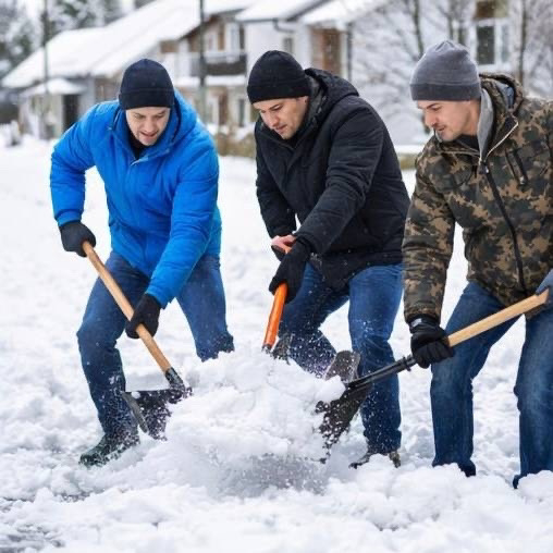 ������������ ����������, snow shovel, ������������ ���������� ��������������, ������������ ��������, man shoveling snow