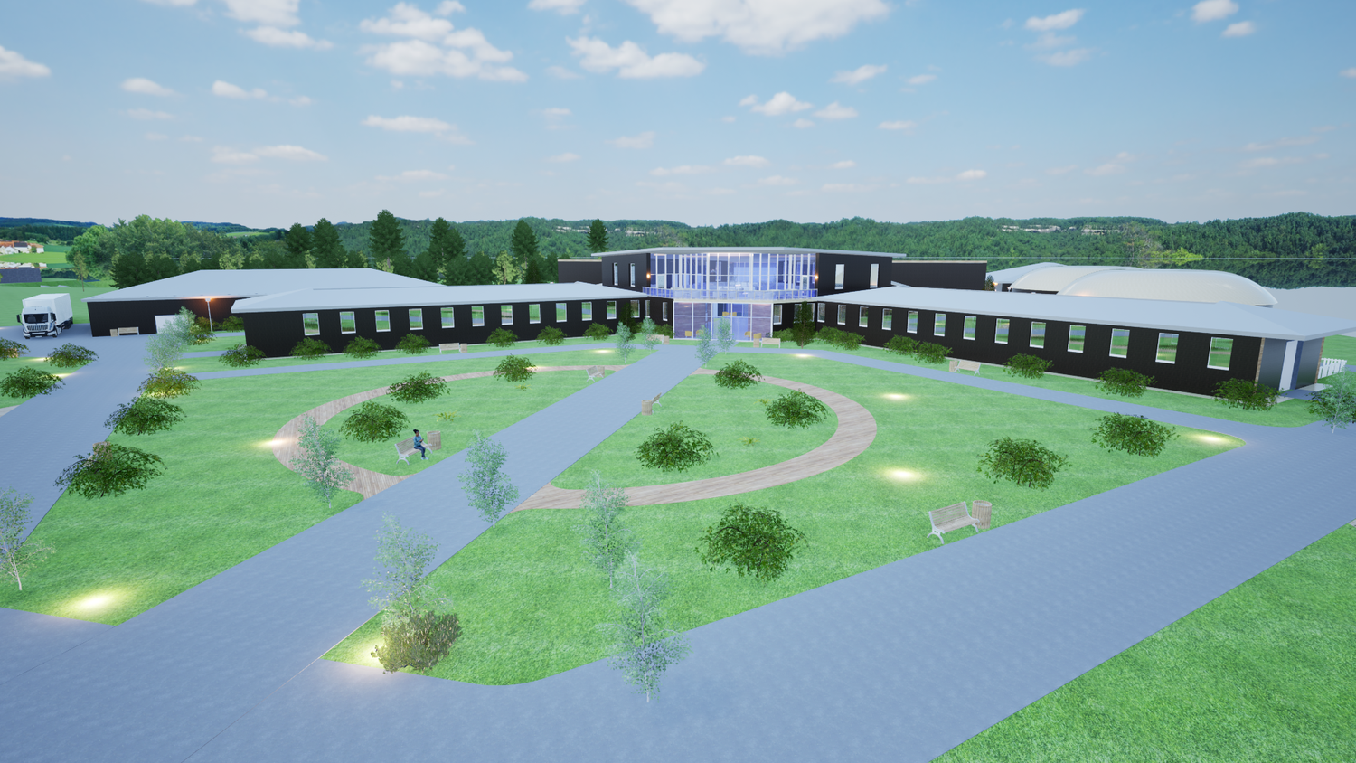 school building, building, ������������, building design, academy building