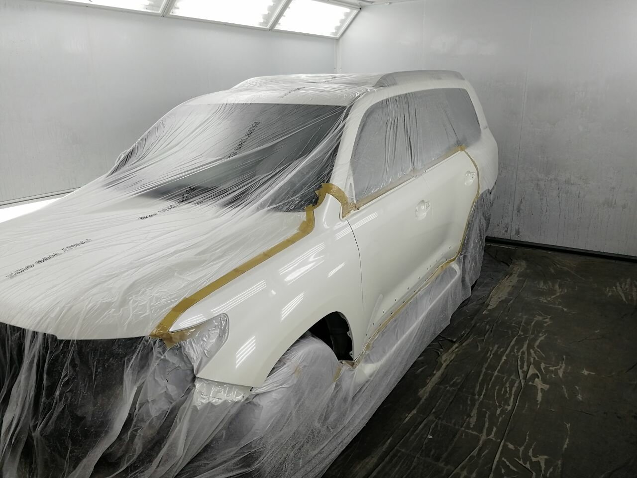 автомобиль, авто, укрывка для покраски авто, покраска, чехол малярно-кузовной крузер 200