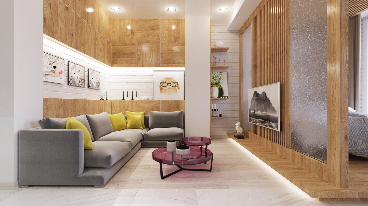 современный интерьер, ультрасовременный интерьер гостиной, гостиная в стиле эко минимализм, интерьер квартиры, дизайн интерьера