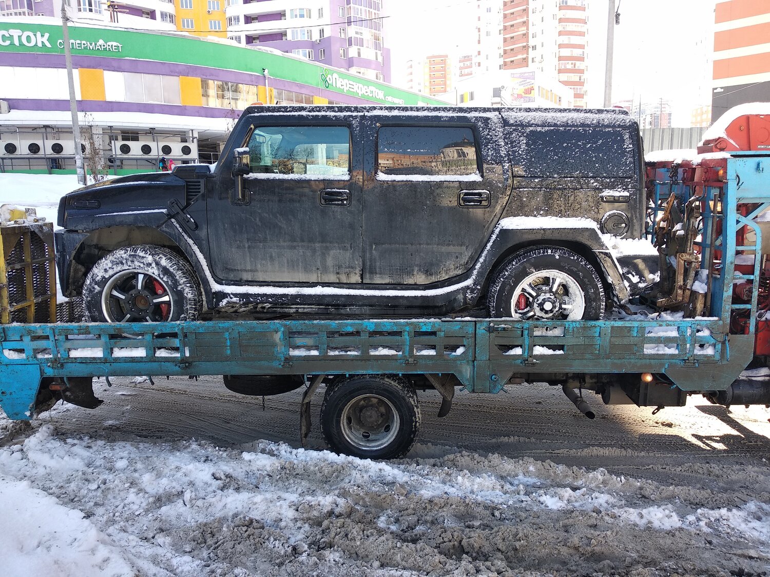 автомобиль, авто, hummer h2, эвакуатор, легковой автомобиль