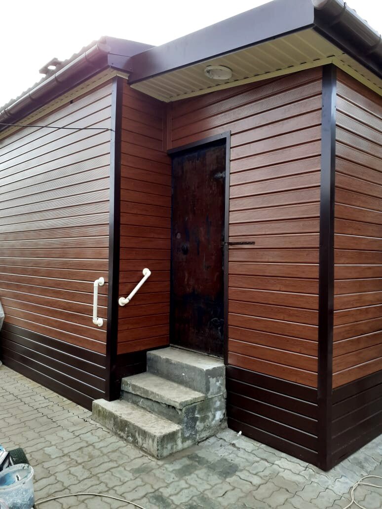 металлосайдинг экобрус grand line cherry wood, металлический сайдинг экобрус гранд лайн, металлический сайдинг, античный дуб металлосайдинг, хозблок евробрус