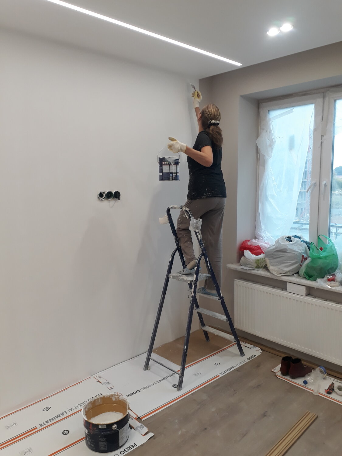 комплексный ремонт, стремянка alw 405, стремянка 3 ступени, стремянка, стремянка для квартиры