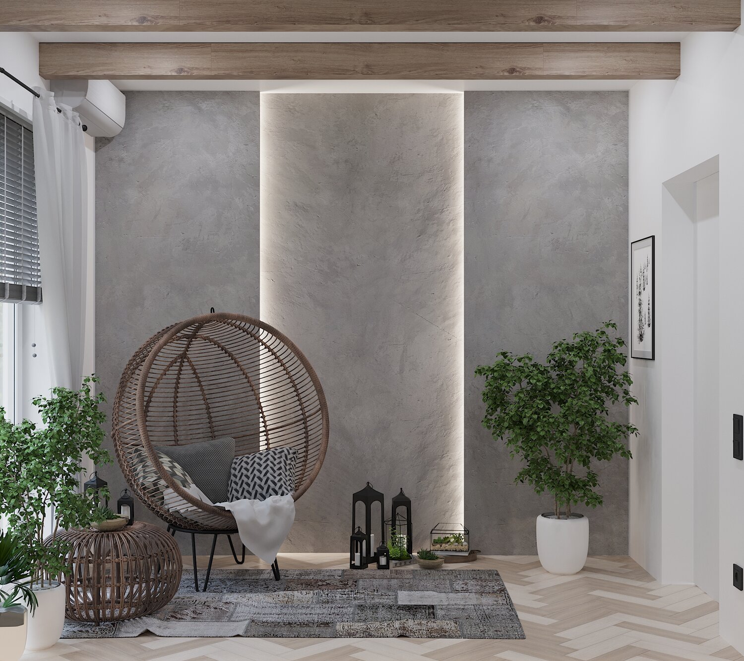 round rattan cocoon chair, подвесное кресло в стиле лофт, classic rattan кокон, интерьер, round rattan cocoon chair реплика