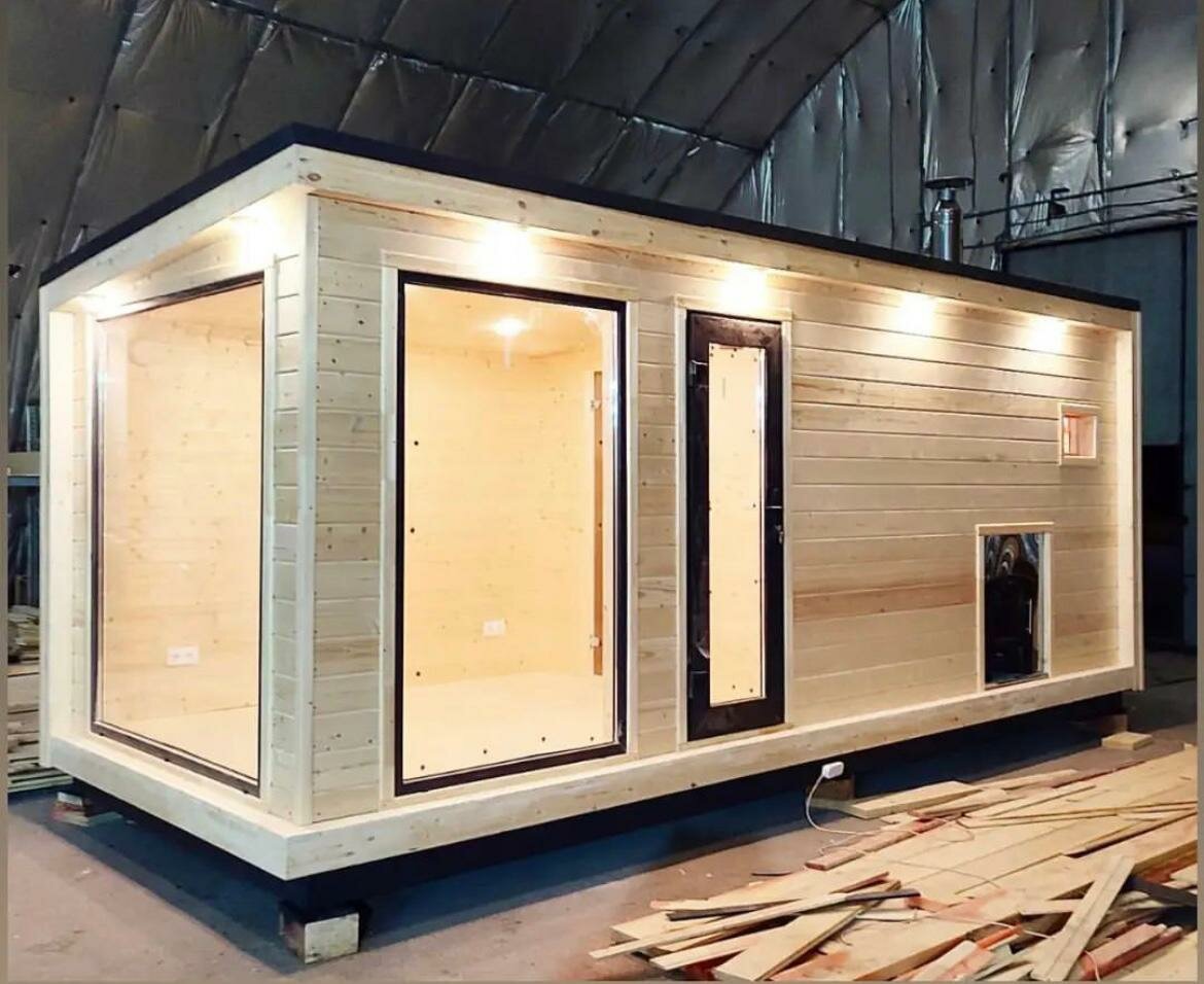 скандинавская баня, каркасные модульные бани, модульные дома, модульные домики, модульный дом