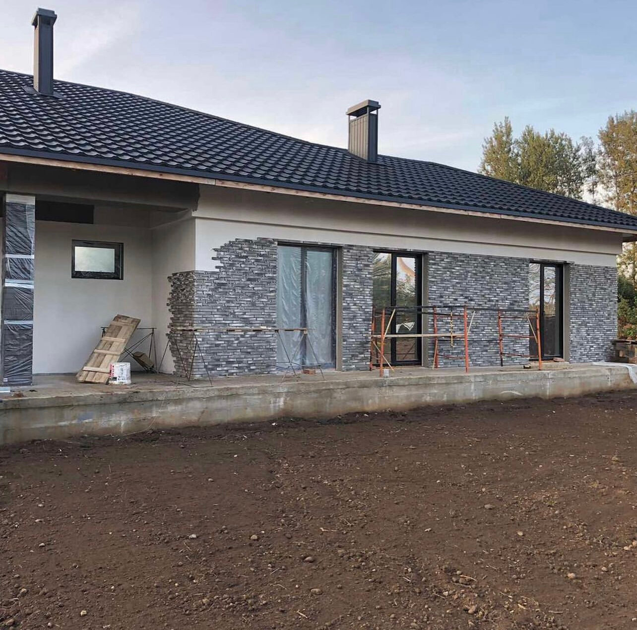 одноэтажный дом, загородный дом, фасад одноэтажного дома, домов, фасад дома z7