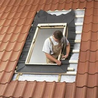 мансардное окно velux, монтаж мансардных окон велюкс, монтаж мансардного окна, установка мансардного окна, гидроизоляция мансардного окна