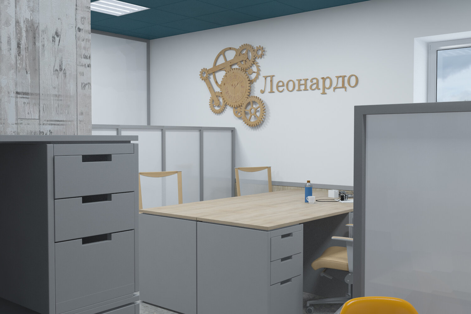 леонардо офис, офисная мебель, леонардо да винчи, мебель, стол с тумбой