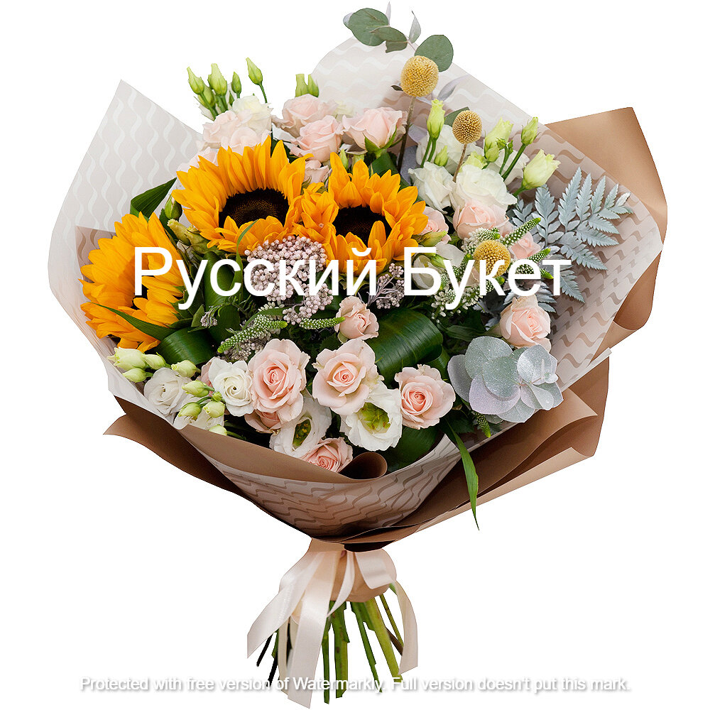 букет учителям, букет с подсолнухами, красивый букет, букет цветов, букет с подсолнухами и хризантемами