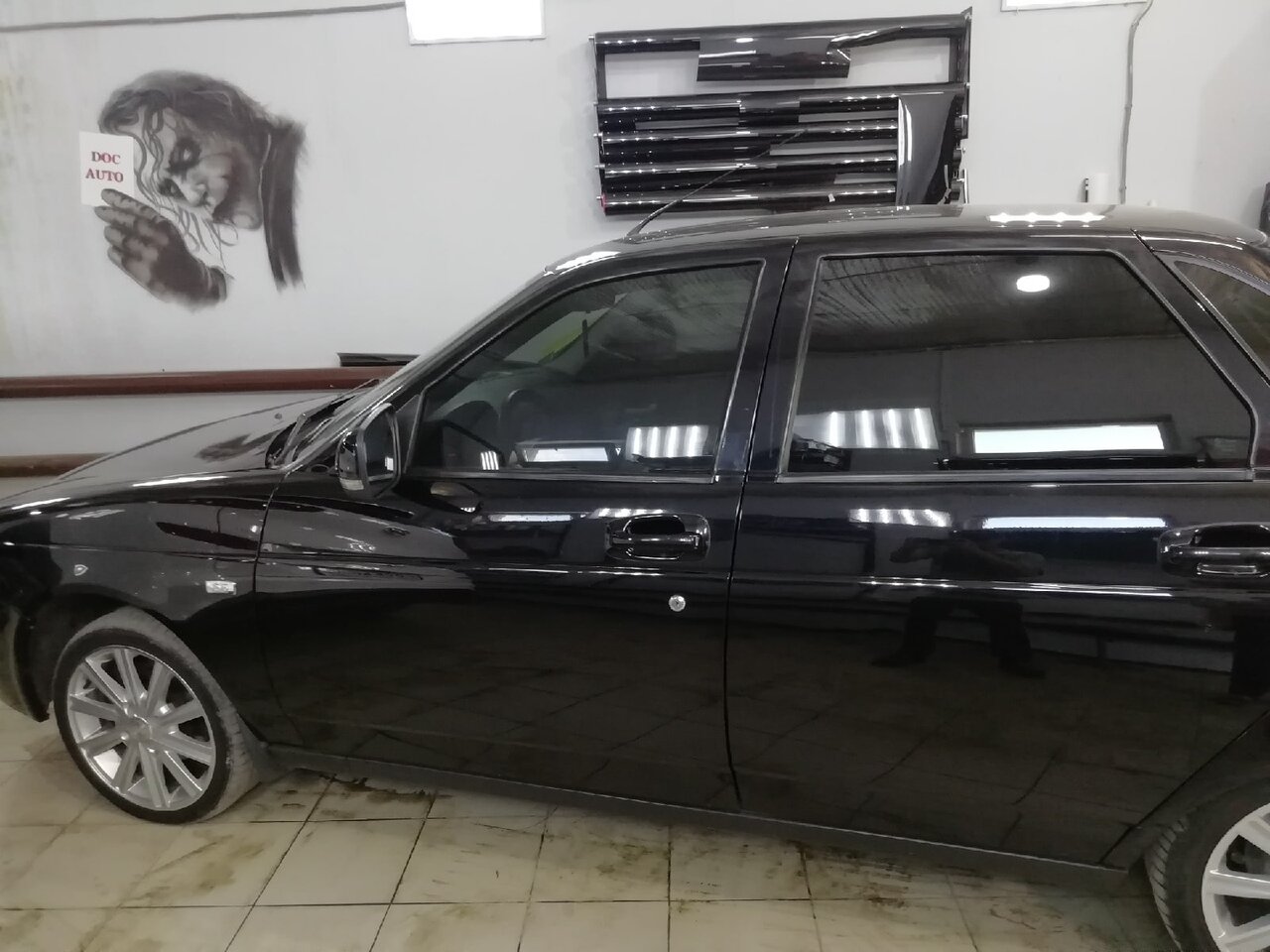 авто, автомобиль, тонировка, lada, приора 2 тонер