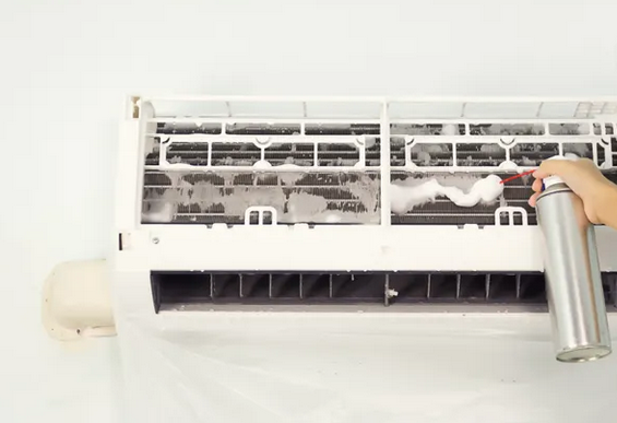 открытый внутренний блок кондиционера, кондиционер, внутренний блок кондиционера, фильтр внутреннего блока кондиционера, внутренний блок сплит системы