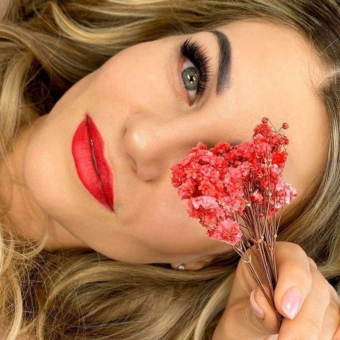 макияж красный, девушка, красивый макияж, женщина, девушки