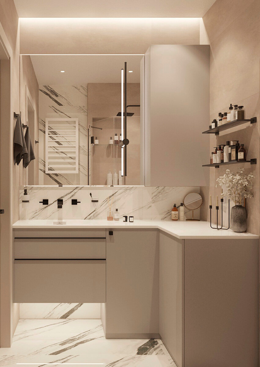 современный дизайн ванной, дизайн интерьера ванной, идеи дизайна ванной, ванная комната интерьер, дизайн небольшой ванной